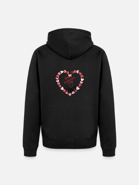 Happy Valentinsday - Unisex Premium Bio Zip Hoodie - Schwarz