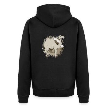 Chameau - Veste à capuche bio Premium Unisexe - noir - Dos - Nico (187cm)