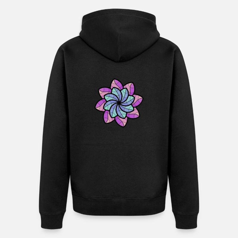 Fleur - Veste à capuche bio Premium Unisexe - noir
