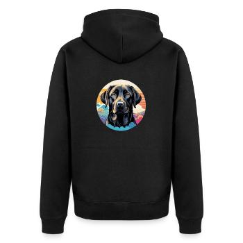 Labrador Retriever - Veste à capuche bio Premium Unisexe - noir - Dos - Nico (187cm)