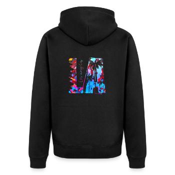 Los Angeles, États-Unis, États-Unis, Californie, Patriot Travel - Veste à capuche bio Premium Unisexe - noir - Dos - Nico (187cm)