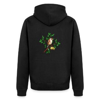 Oiseau coloré - Veste à capuche bio Premium Unisexe - noir - Dos - Nico (187cm)