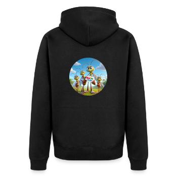 Famille des moustiques - Veste à capuche bio Premium Unisexe - noir - Dos - Nico (187cm)