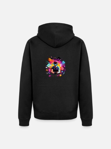 Gaming Immersion: Virtual Reality Players - Unisex Premium Organic Zip Hoodie - black