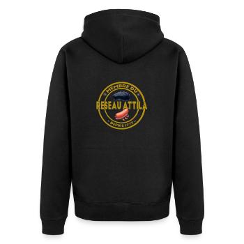 réseau Attila - Veste à capuche bio Premium Unisexe - noir - Dos - Nico (187cm)