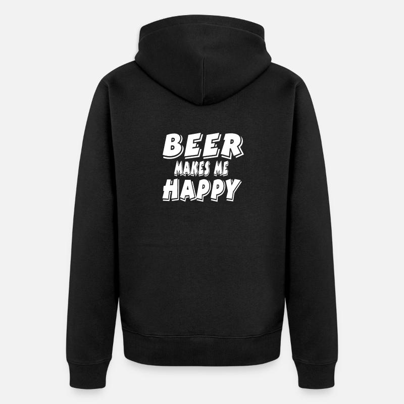 Bière - Veste à capuche bio Premium Unisexe - noir