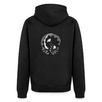 Femme Lune - Veste à capuche bio Premium Unisexe - noir - Dos - Nico (187cm)