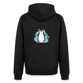 Pingouin heureux - Veste à capuche bio Premium Unisexe - noir - Dos - Nico (187cm)
