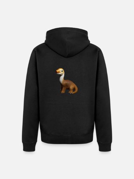 Dinosaurier - Unisex Premium Bio Zip Hoodie - Schwarz
