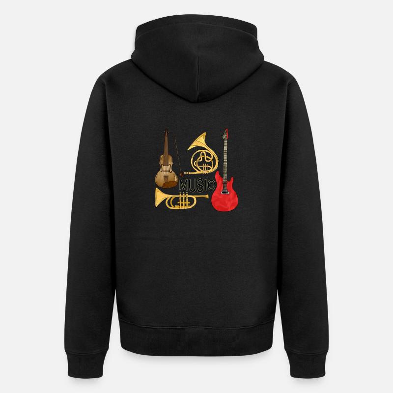 Instruments de musique - Veste à capuche bio Premium Unisexe - noir