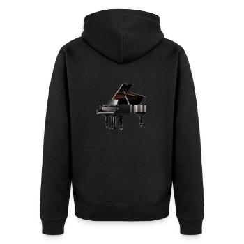 Le piano à queue de concert, le roi des pianos - Veste à capuche bio Premium Unisexe - noir - Dos - Nico (187cm)
