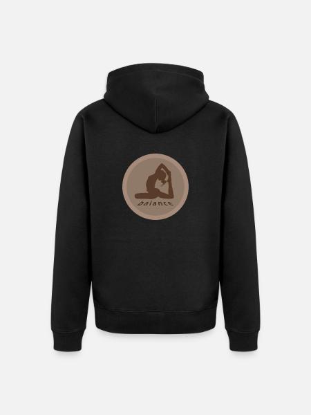 Yoga, Balance - Unisex Premium Bio Zip Hoodie - Schwarz
