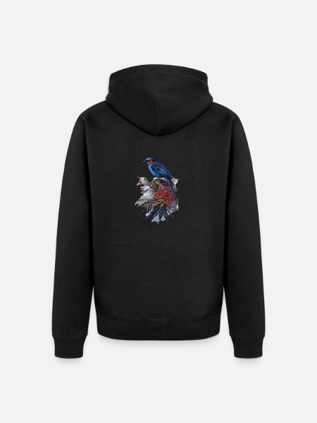 Oiseau - Veste à capuche bio Premium Unisexe - noir