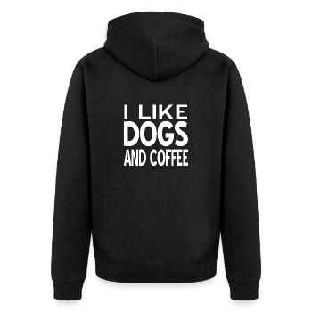 Canine - Unisex Premium Organic Zip Hoodie - black - Back - Nico (187cm)