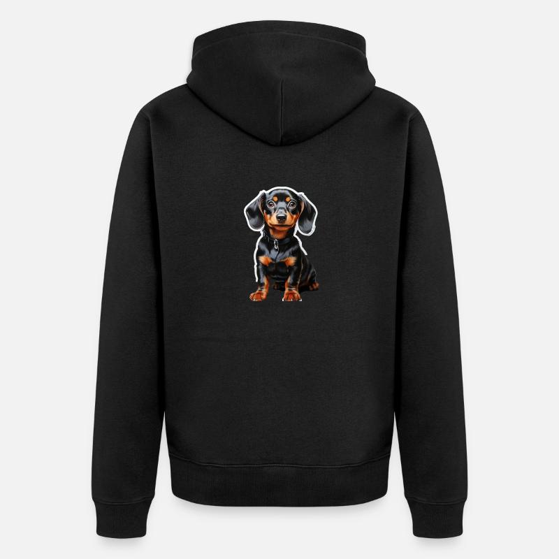 Teckel - Veste à capuche bio Premium Unisexe - noir