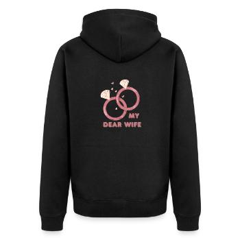 Ma chère épouse - Veste à capuche bio Premium Unisexe - noir - Dos - Nico (187cm)