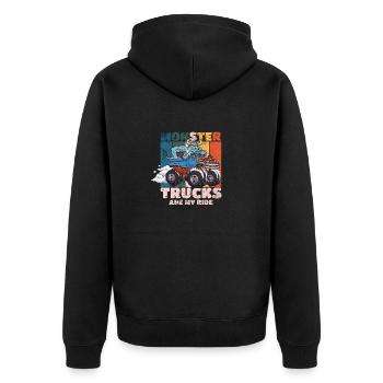 Les monster trucks, c’est ma balade - Veste à capuche bio Premium Unisexe - noir - Dos - Nico (187cm)