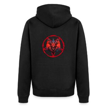 The Summoning - Unisex Premium Organic Zip Hoodie - black - Back - Nico (187cm)