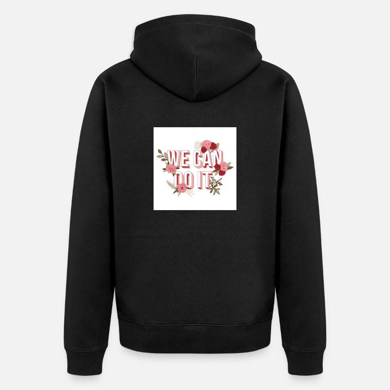 We can Do it - Unisex Premium Bio Zip Hoodie - Schwarz