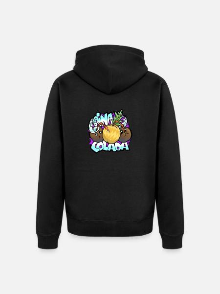 Pina Colada - Unisex Premium Organic Zip Hoodie - black