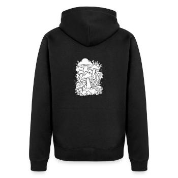Mycètes - Veste à capuche bio Premium Unisexe - noir - Dos - Nico (187cm)