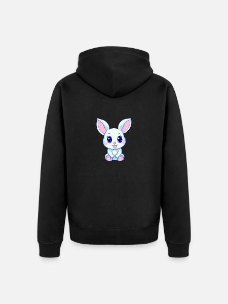Bébé lapin - Veste à capuche bio Premium Unisexe - noir