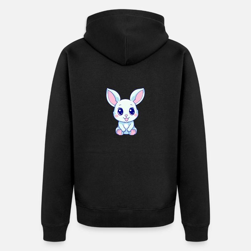 Bébé lapin - Veste à capuche bio Premium Unisexe - noir