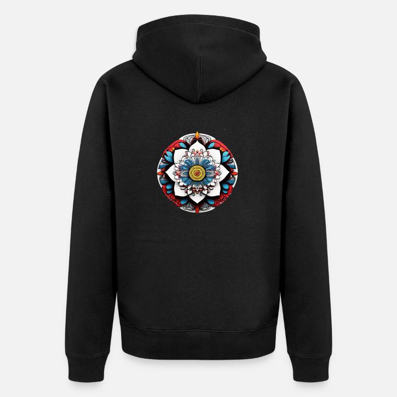 Mandala - Veste à capuche bio Premium Unisexe - noir