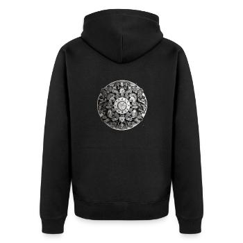 Mandala - Veste à capuche bio Premium Unisexe - noir - Dos - Nico (187cm)