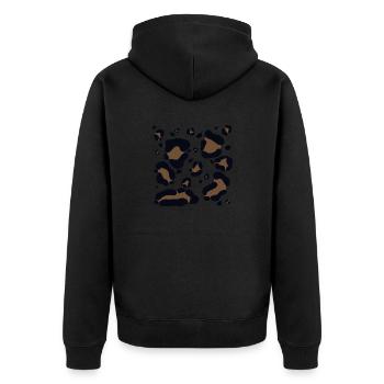 Léopard - Veste à capuche bio Premium Unisexe - noir - Dos - Nico (187cm)