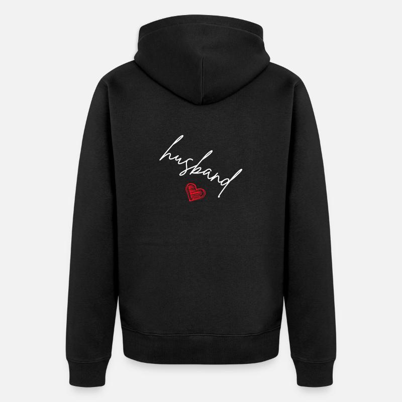 Husband - Unisex Premium Bio Zip Hoodie - Schwarz