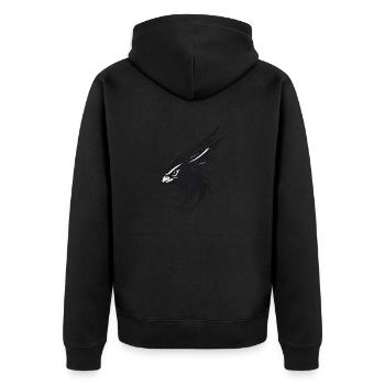 Aigle Oiseau de proie tête - Veste à capuche bio Premium Unisexe - noir - Dos - Nico (187cm)