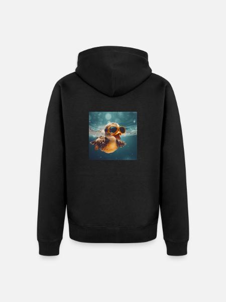 Ente - Unisex Premium Bio Zip Hoodie - Schwarz