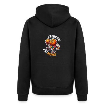 J'Peux pas, J'ai Basket - Veste à capuche bio Premium Unisexe - noir - Dos - Nico (187cm)