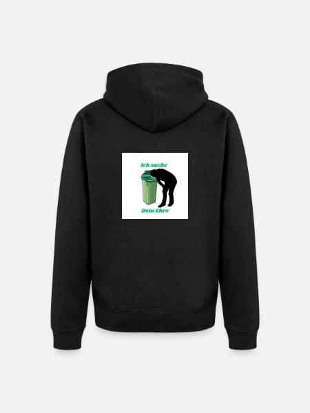 Deine Ehre - Unisex Premium Bio Zip Hoodie - Schwarz