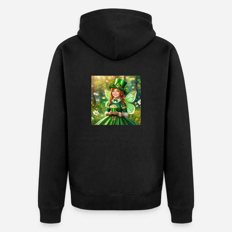 St. Patricks Fee - Unisex Premium Bio Zip Hoodie - Schwarz