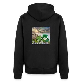 Saint patrick - Veste à capuche bio Premium Unisexe - noir - Dos - Nico (187cm)