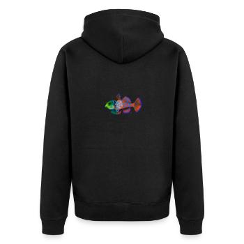 Poisson mandarin - Veste à capuche bio Premium Unisexe - noir - Dos - Nico (187cm)