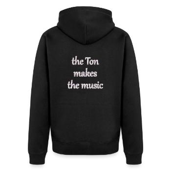 le Ton fait la musique - Veste à capuche bio Premium Unisexe - noir - Dos - Nico (187cm)