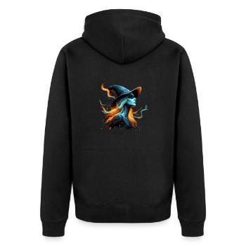 La sorcière | Archétype féminin - Veste à capuche bio Premium Unisexe - noir - Dos - Nico (187cm)