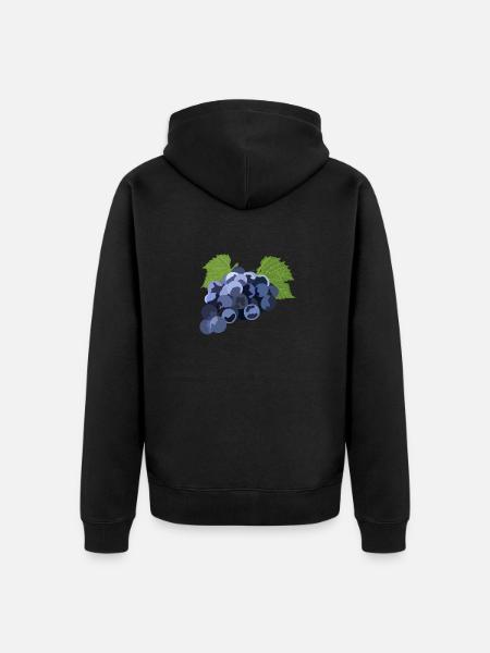 Trauben - Unisex Premium Bio Zip Hoodie - Schwarz