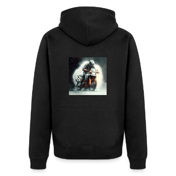 Tour d’Enduro 1 - Veste à capuche bio Premium Unisexe - noir - Dos - Nico (187cm)