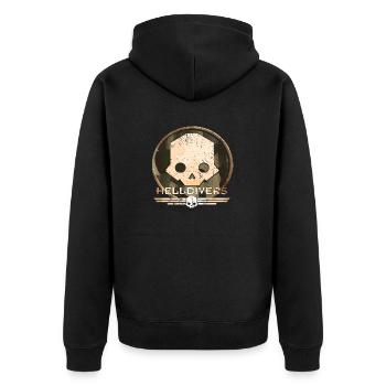 Computer-PC-Spieltechnologie Gamer-Gaming Modern - Unisex Premium Bio Zip Hoodie - Schwarz - Hinten - Nico (187cm)