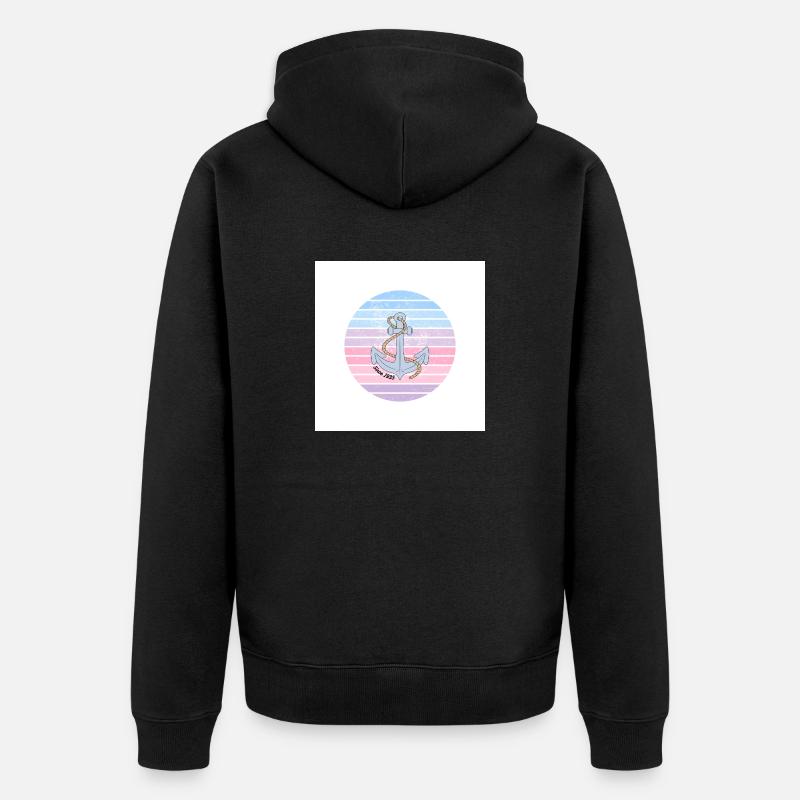 Ancre - Veste à capuche bio Premium Unisexe - noir