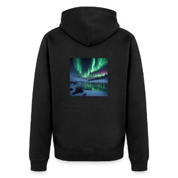 paysage - Veste à capuche bio Premium Unisexe - noir - Dos - Nico (187cm)
