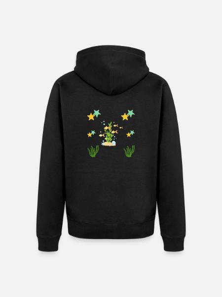Under the sea - Unisex Premium Organic Zip Hoodie - black
