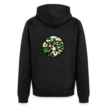 Calla Lily Chat calicot - Veste à capuche bio Premium Unisexe - noir - Dos - Nico (187cm)