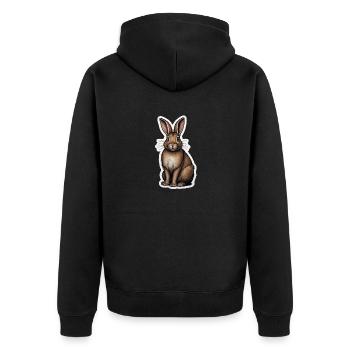 Lapin Pâques Sweet - Veste à capuche bio Premium Unisexe - noir - Dos - Nico (187cm)