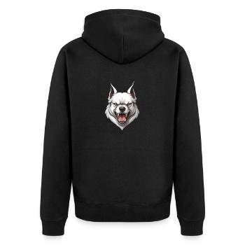 Dog Evil - Unisex Premium Organic Zip Hoodie - black - Back - Nico (187cm)