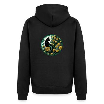 Souci chat noir - Veste à capuche bio Premium Unisexe - noir - Dos - Nico (187cm)